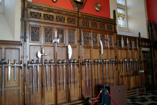 英国爱丁堡古城堡兵器架