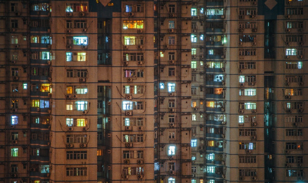 住宅楼夜景