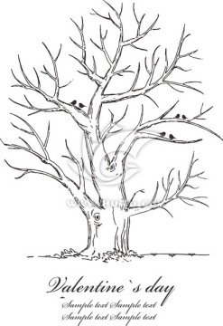 艺术手绘树相框画