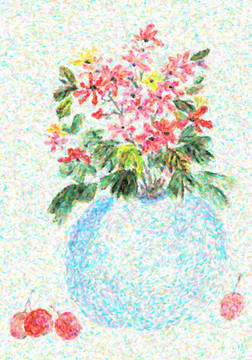 装饰画 油画花卉
