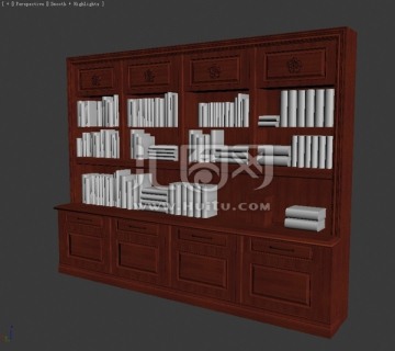 红木书柜