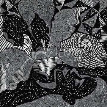 黑白抽象装饰画