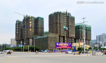 楼房建筑施工 工地