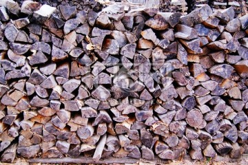 木头堆 烧火柴