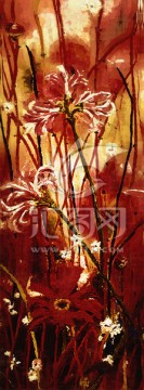 抽象油画 抽象花卉