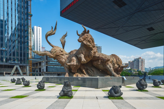 深圳证券交易所 牛市雕像