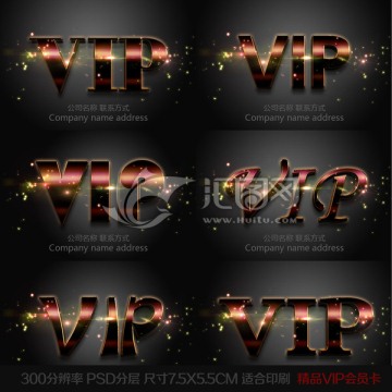 VIP卡字体素材