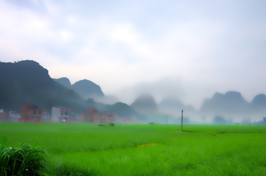 朦胧乡村 梦幻风景