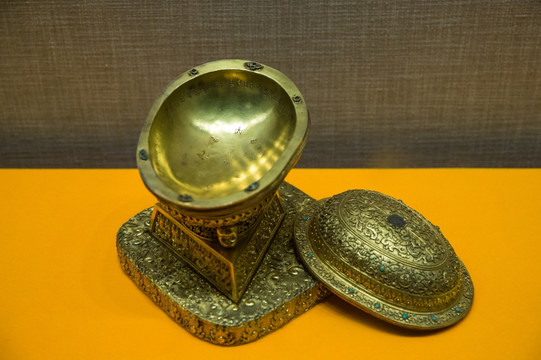 金佛盒 藏传佛教法器 清代文物