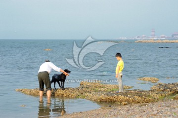 海边玩耍