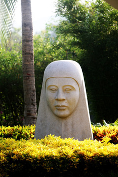 雕塑作品 回族女子雕塑