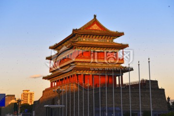 前门 傍晚夕阳