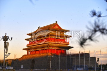 前门 傍晚夕阳