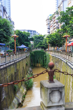 叙永永宁新区水街街景