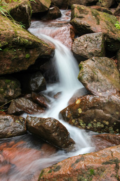 四川叙永画稿溪小溪山泉