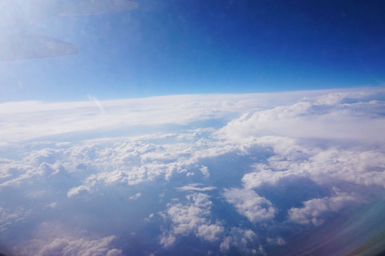 云海 蓝天 天空 白云 飞机