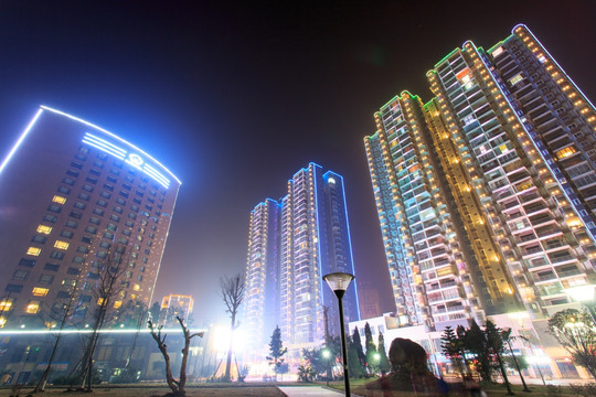 叙永新区富丽广场夜景