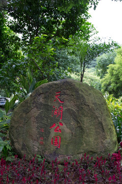 天湖公园石雕