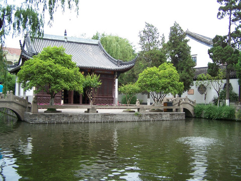 南京总统府 湖景 水景建筑