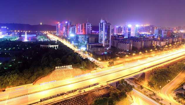 重庆照母山科技创新城夜景