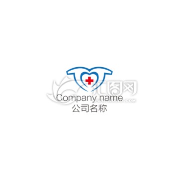 心形医院医疗药品logo设计