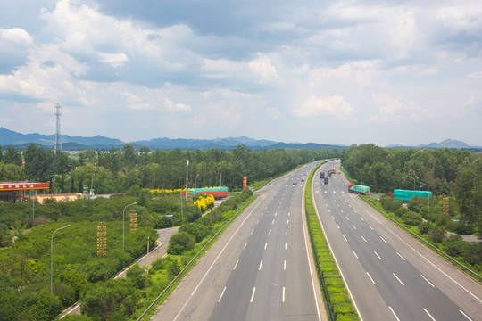 高速公路俯瞰图 高速公路 道路