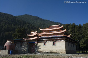 四川若尔盖郞木寺建筑