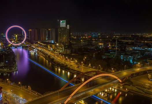 天津海河夜景