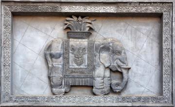 北京圣恩禅寺石雕太平有象