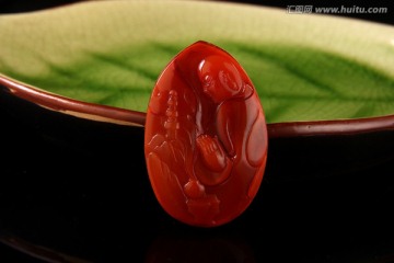 南红吊坠 和尚