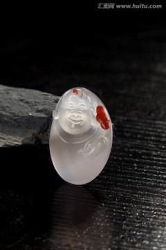 南红吊坠 弥勒佛