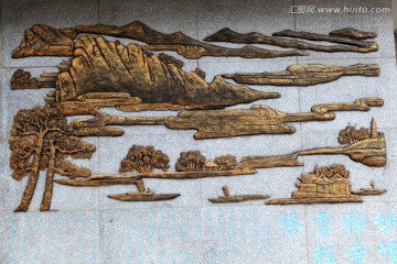 金山寺浮雕