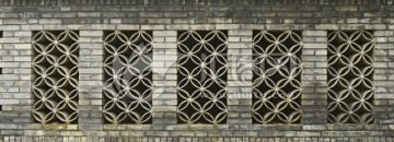 中式 瓦窗 花瓦装饰墙