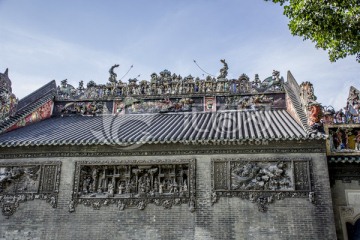 广州陈家祠建筑雕塑