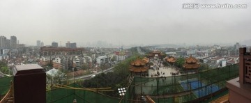 黄鹤楼上观武汉城市全景