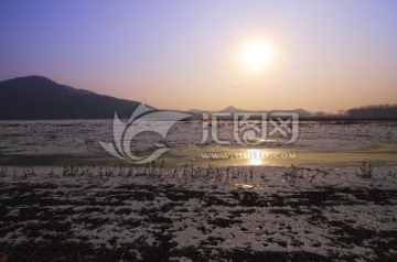 怀柔水库雪景