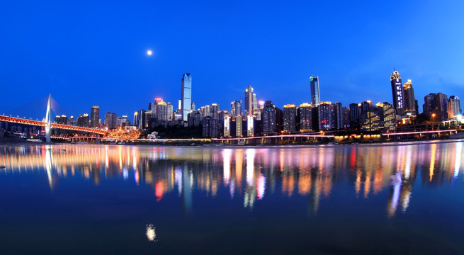 重庆渝中半岛夜景全景（高清）