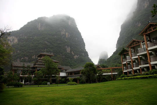 阳朔河畔酒店桂林山庄风景