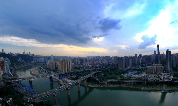 风云中的重庆嘉陵江渝澳大桥