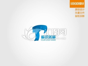 字母T科技感LOGO