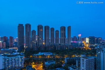 成都市夜景俯拍