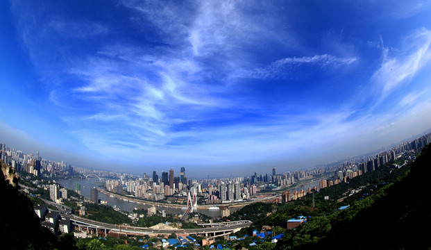 重庆主城区全景图