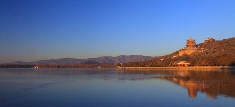 北京颐和园冬景