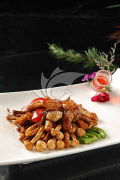 野菌炒爽肉