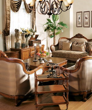 沙发 茶几 地毯 美式家具