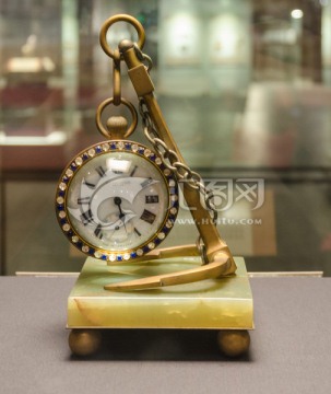 清代铜嵌玻璃球式表 法国钟表