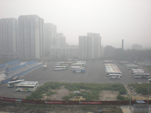 奥运会开幕雾天的北京