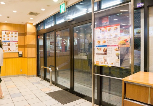 快餐店 自动玻璃门