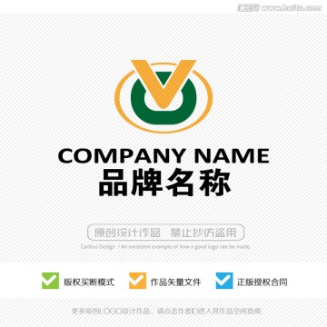 VO字母 标志设计 LOGO