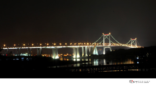 厦门风光 海沧湾夜景 海沧大桥